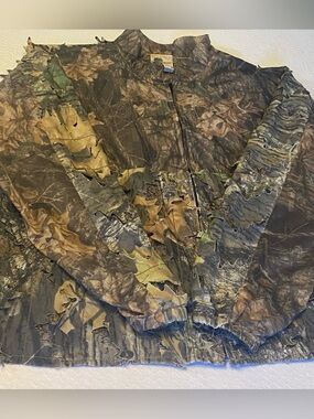 Underbrush 3D Leafy MossyOak Ghillie Lightweight Jacket W/ Matching Hat Size XXL